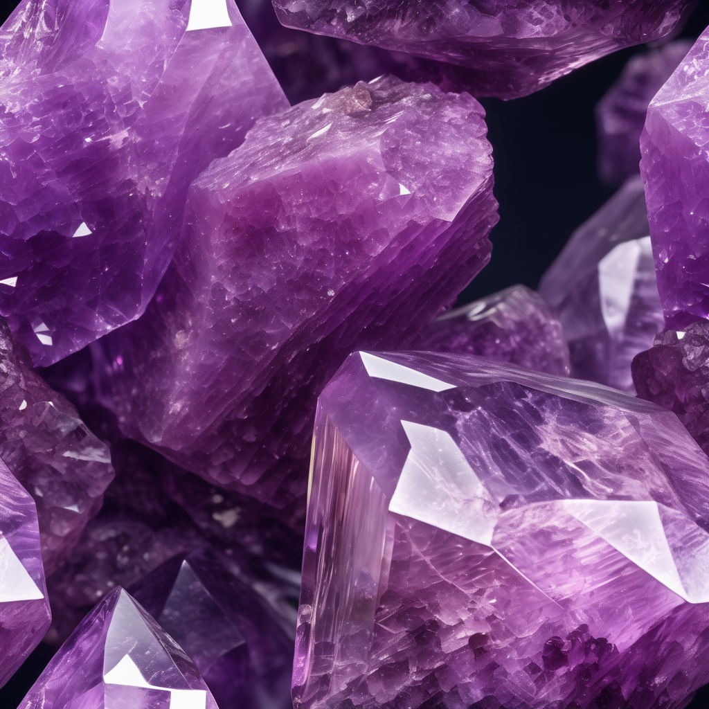 Cristal de lépidolite violet scintillant